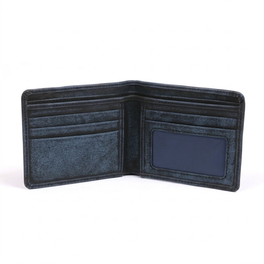 Aura Navy Distress Bifold