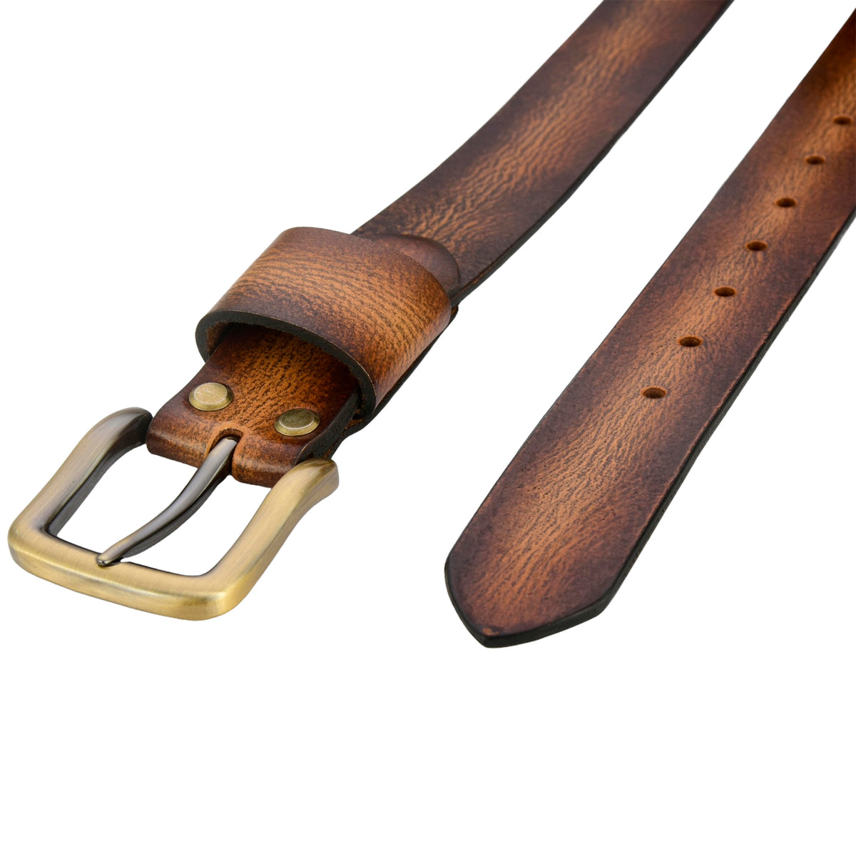 Apex Antique Beige Vintage Leather Belt