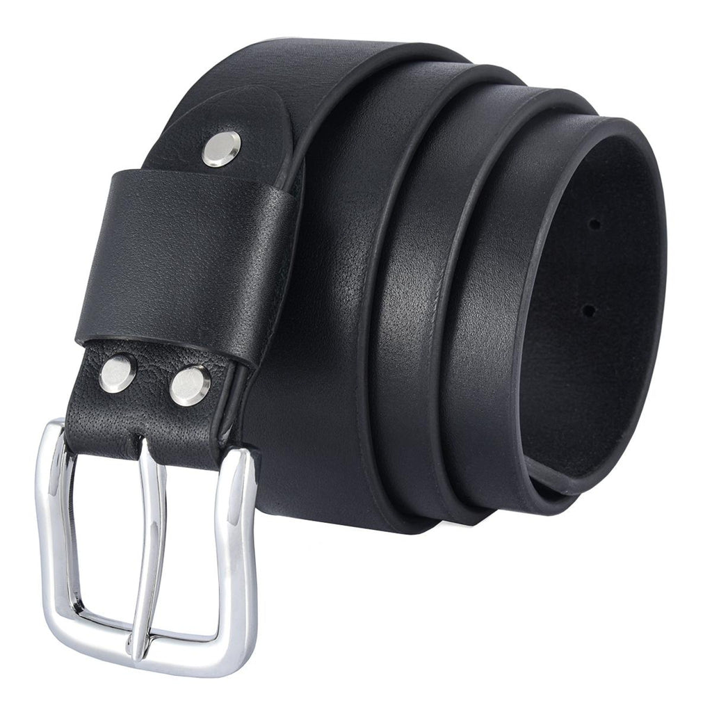 Apex Midnight Black Leather Belt