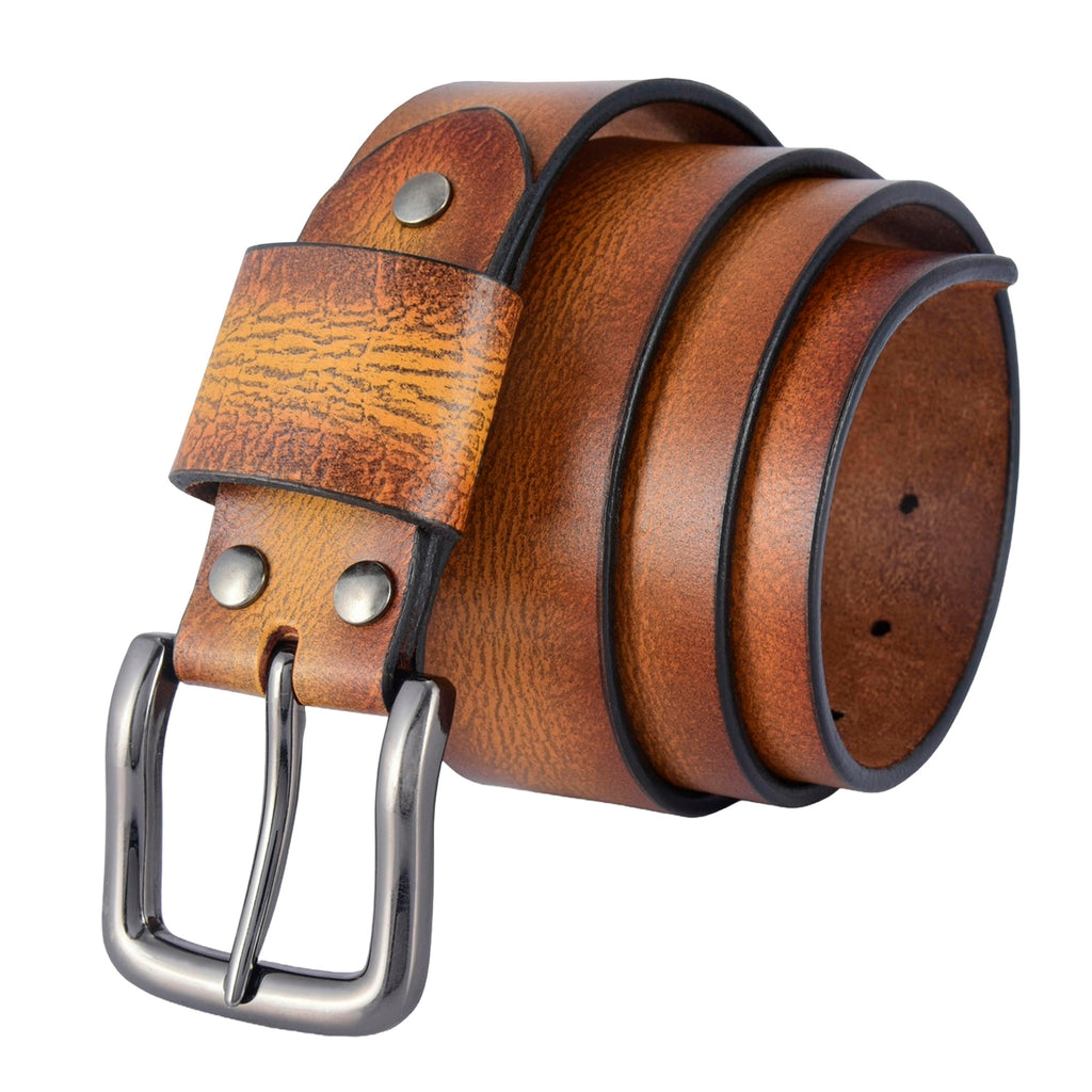 Apex Burnt Gold Vintage Leather Belt