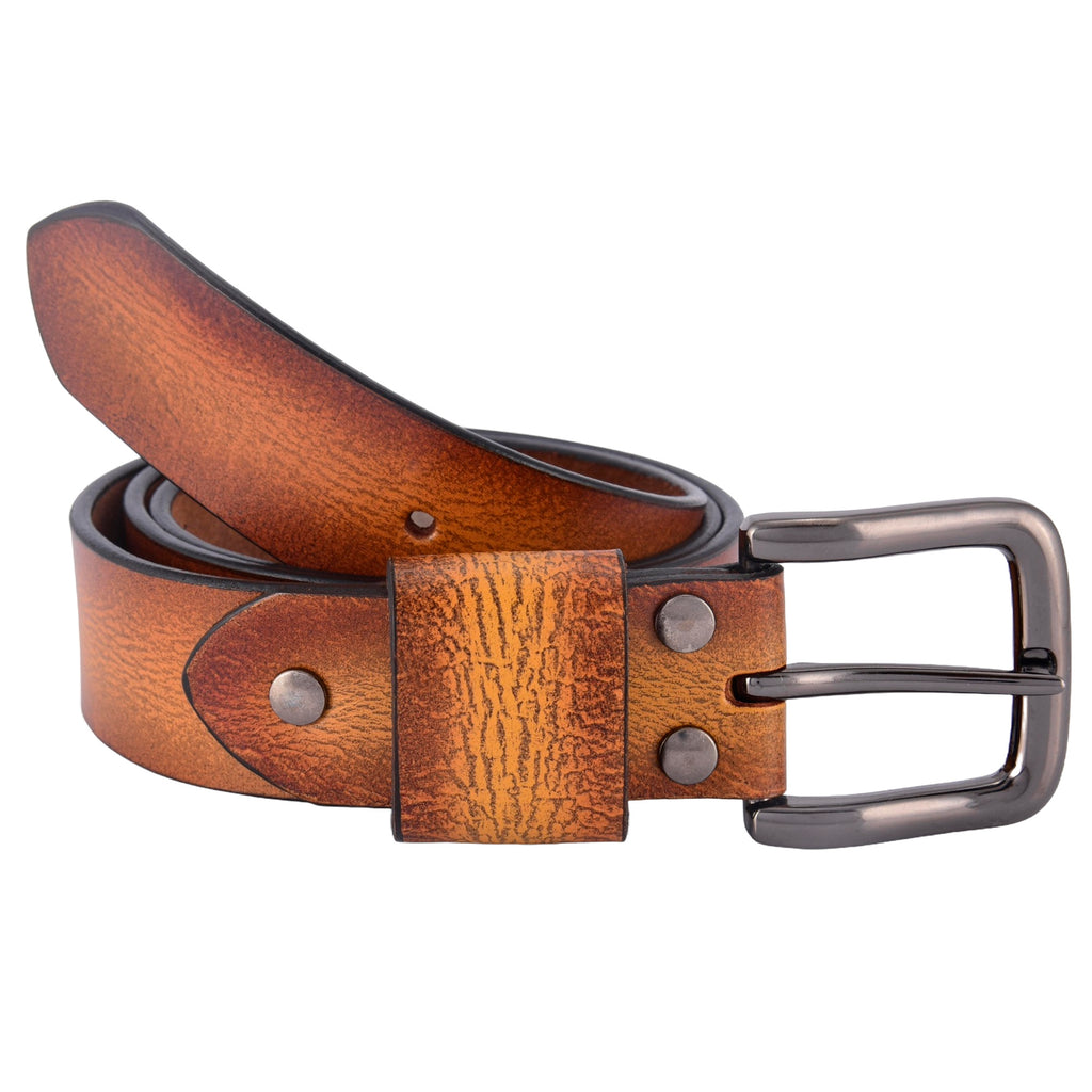 Apex Burnt Gold Vintage Leather Belt