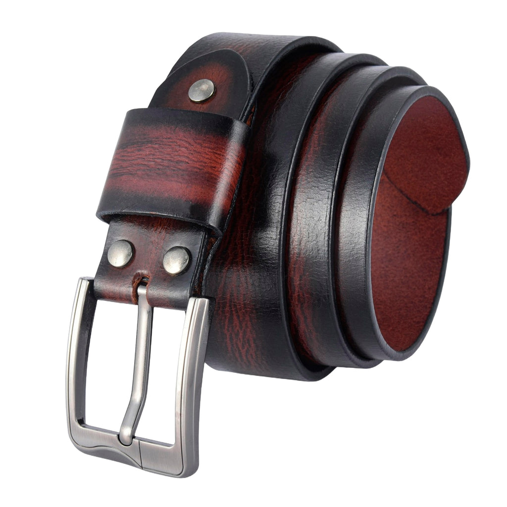 Apex Burnt Maroon Vintage Leather Belt