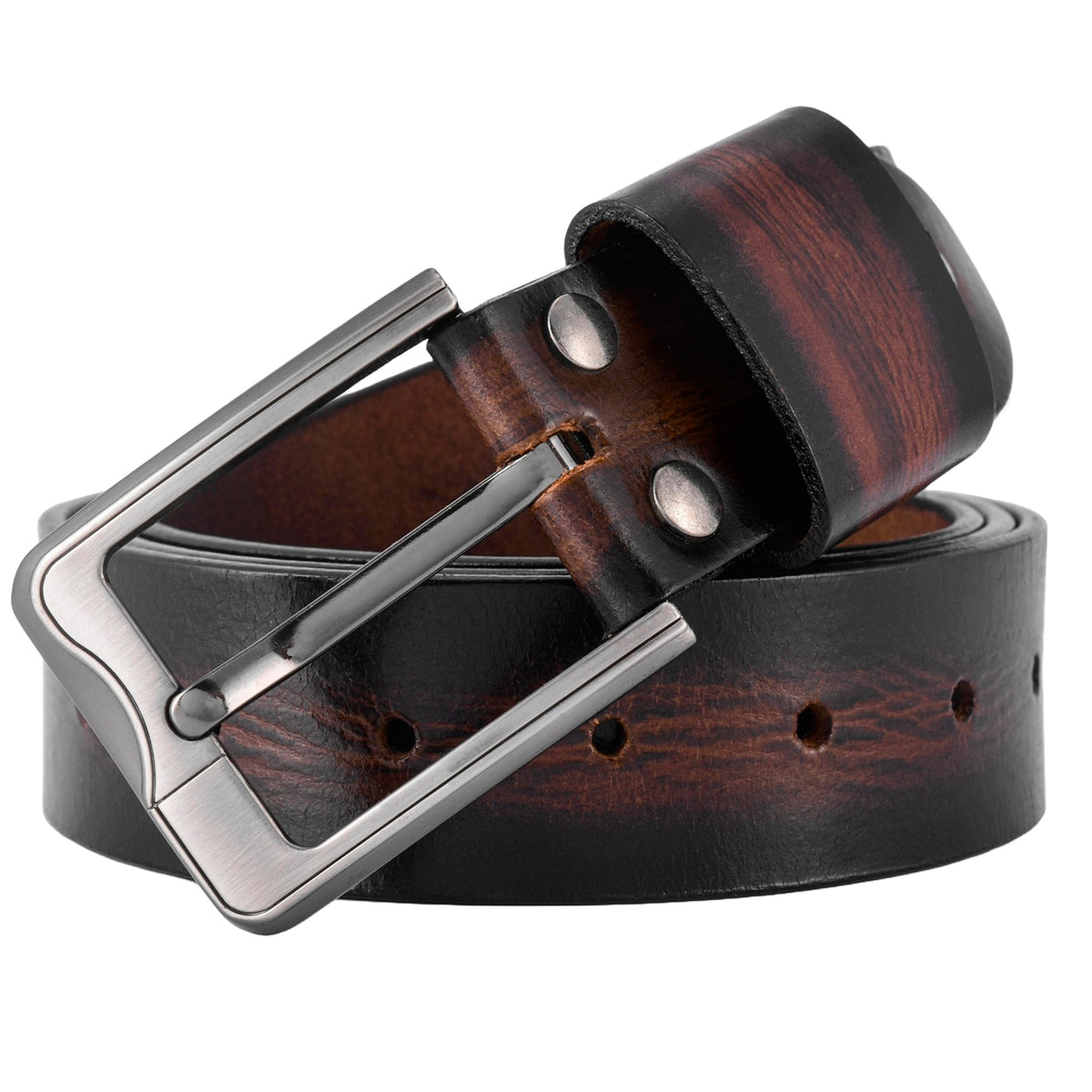 Apex Burnt Maroon Vintage Leather Belt