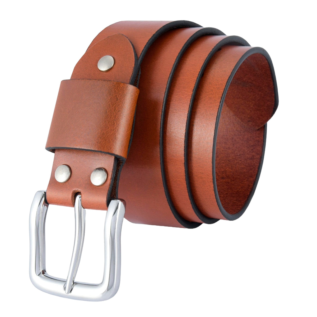 Apex Burnt Orange Leather Belt