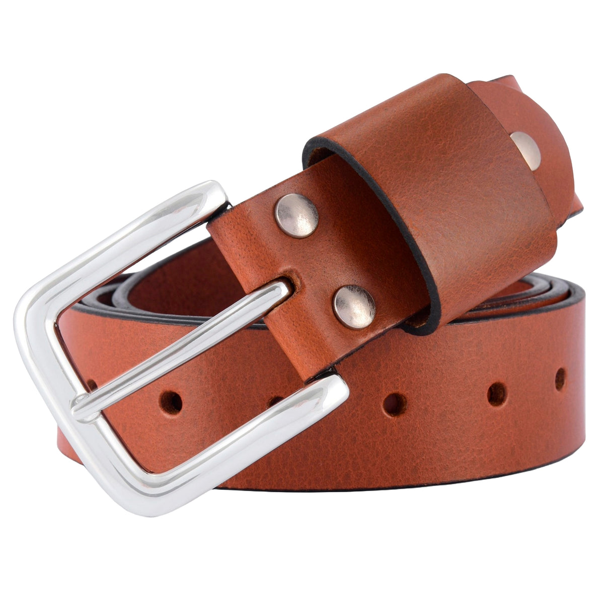 Apex Burnt Orange Leather Belt