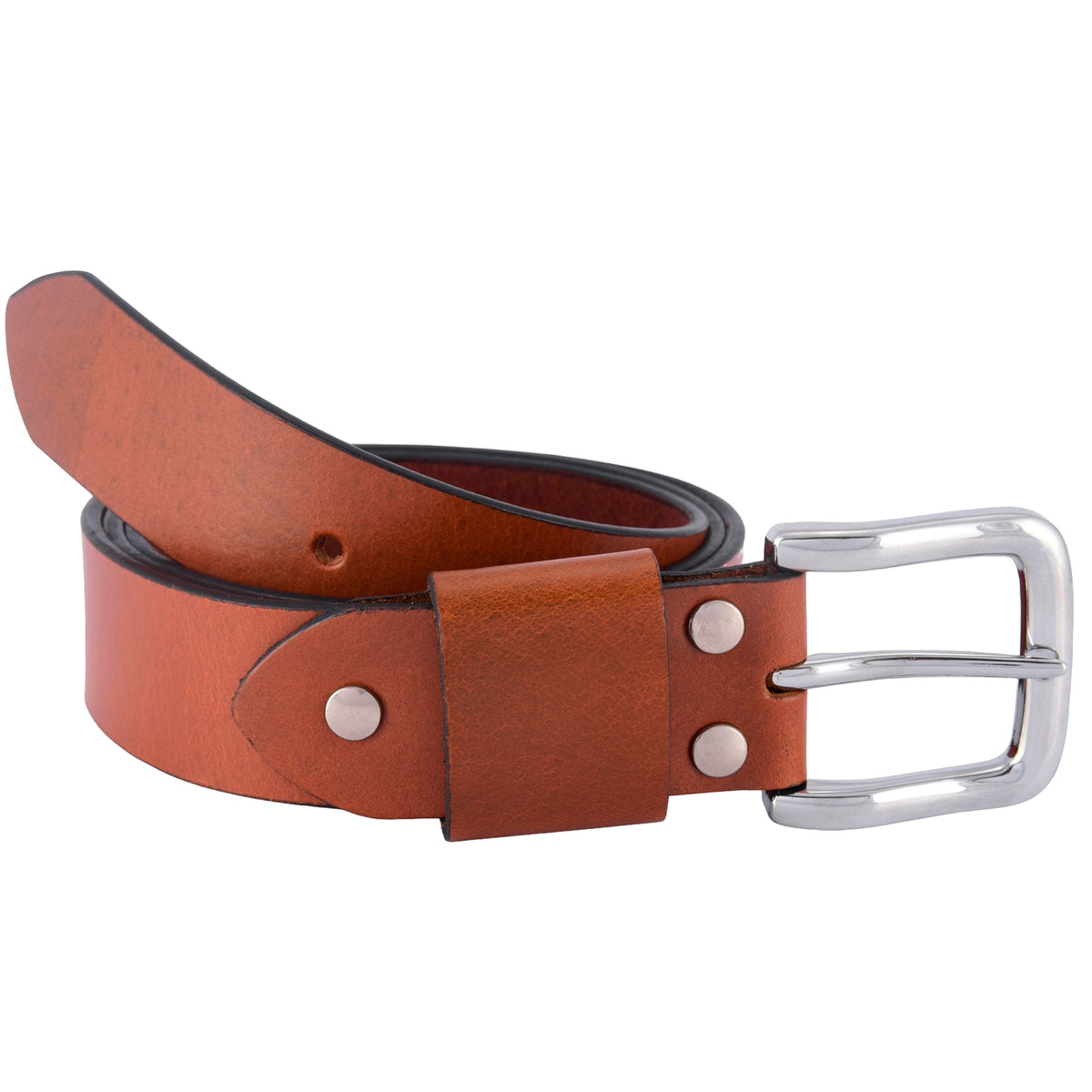 Apex Burnt Orange Leather Belt