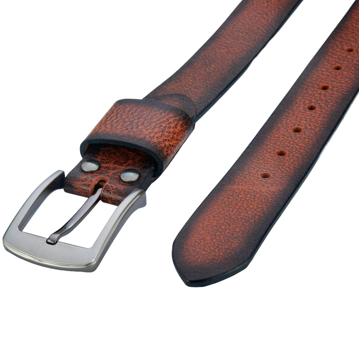 Apex Burnt Orange Leather Belt