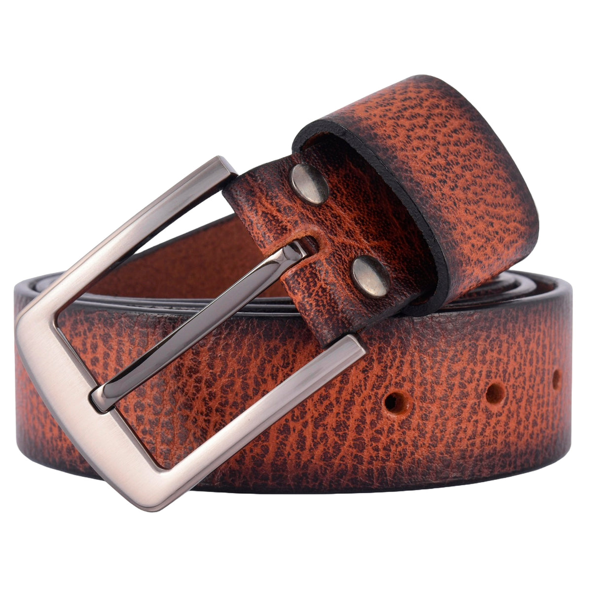 Apex Burnt Orange Leather Belt