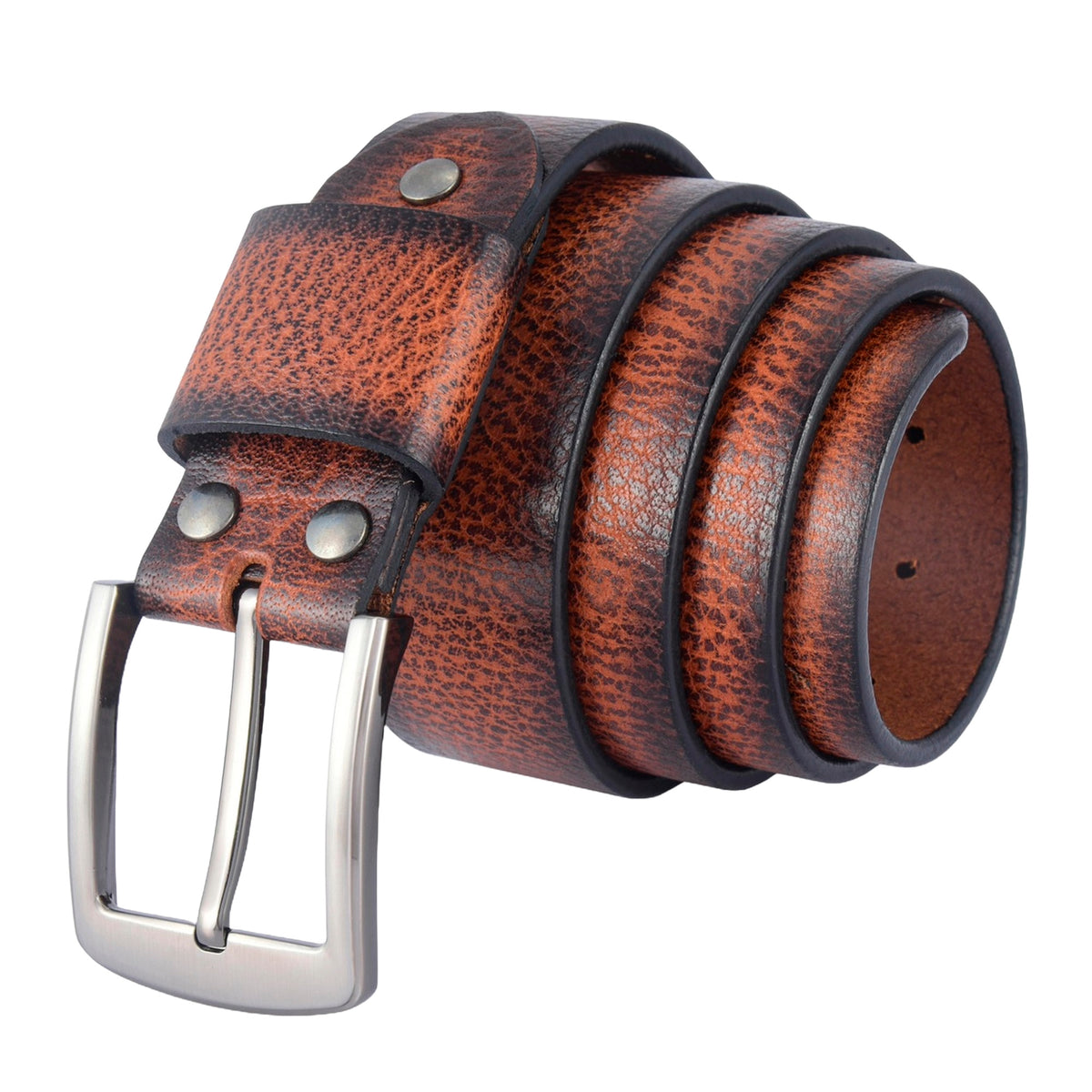 Apex Burnt Orange Leather Belt
