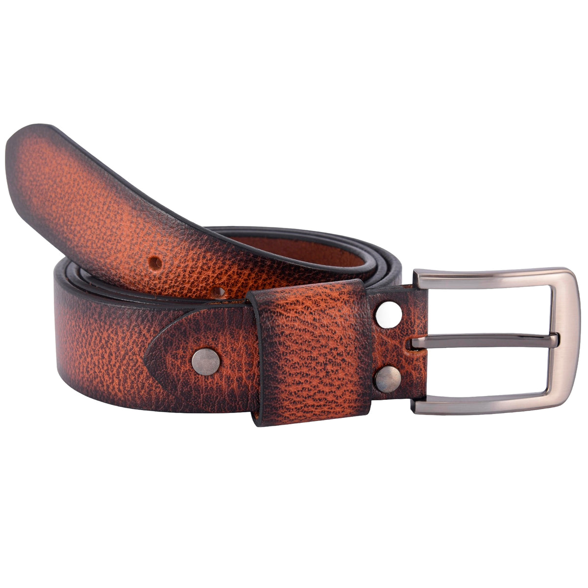 Apex Burnt Orange Leather Belt