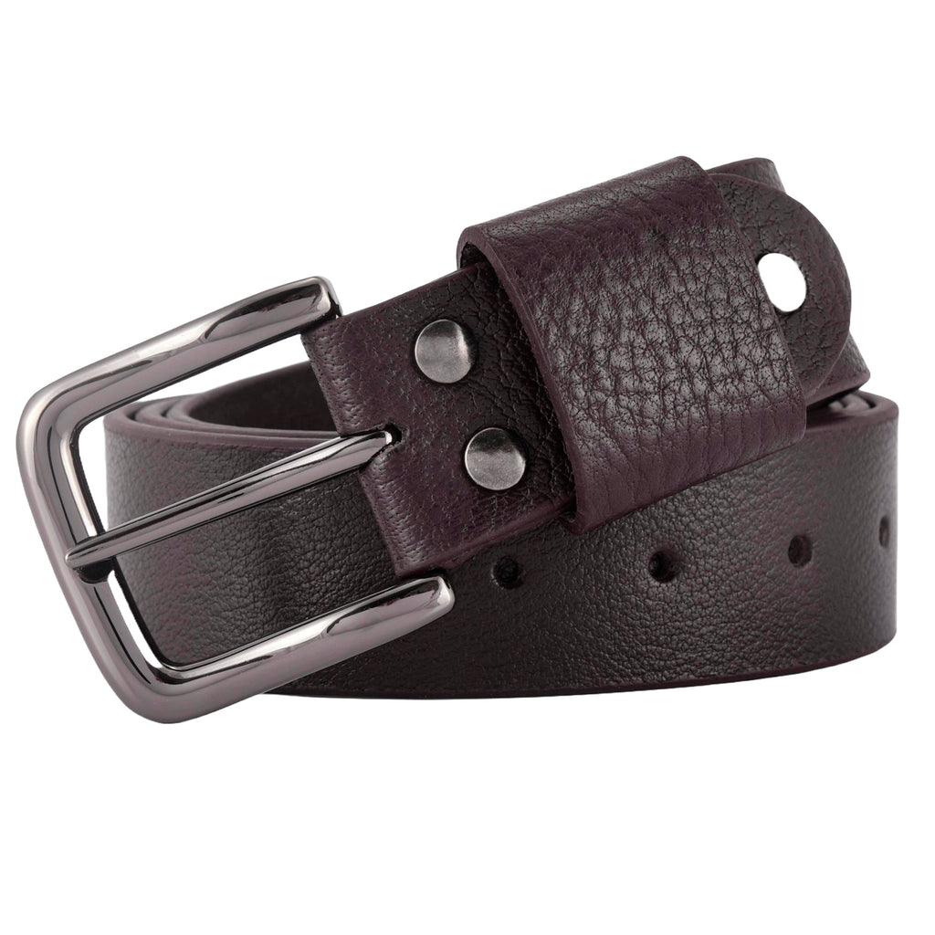 Apex Milled Dark Choco Leather Belt