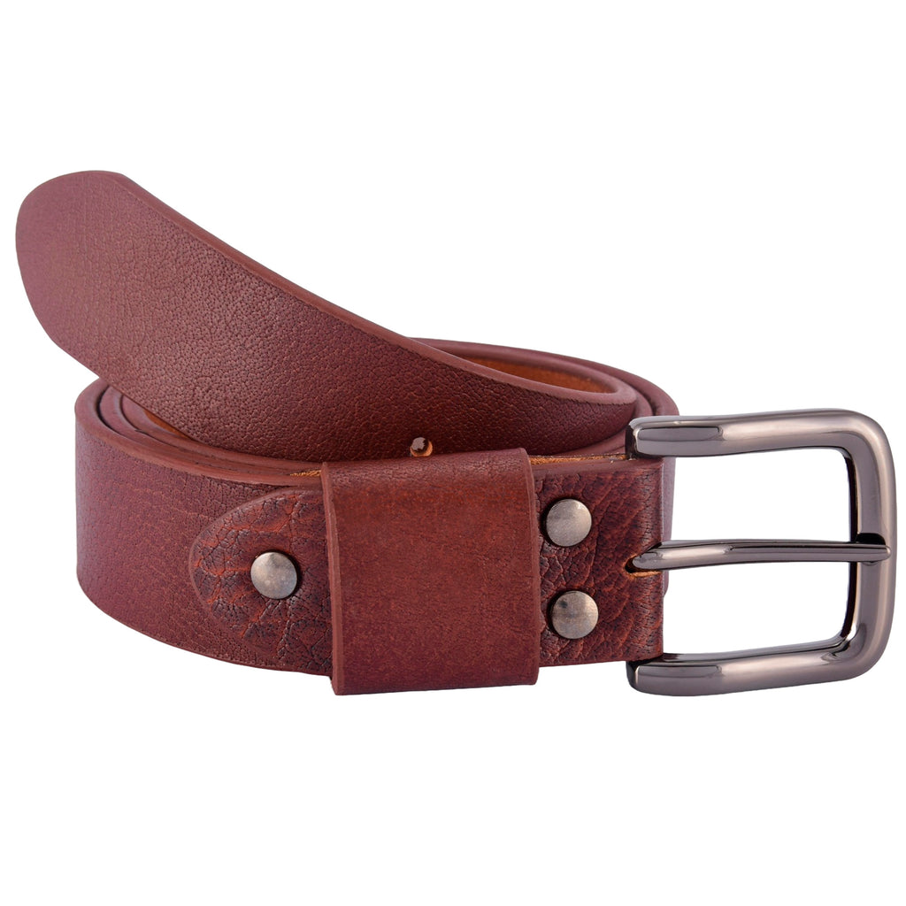 Apex Milled Maroon Leather Belt