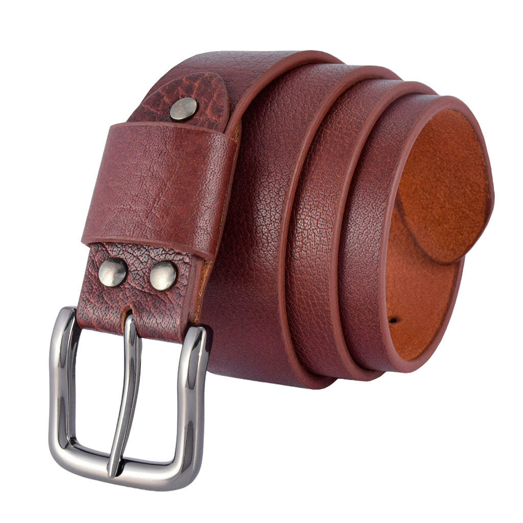 Apex Milled Maroon Leather Belt
