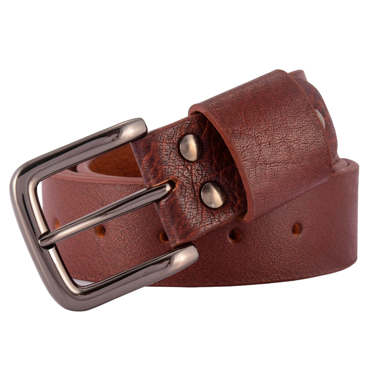 Apex Milled Maroon Leather Belt