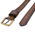 Apex Mocha Brown Pull-Up Leather Belt