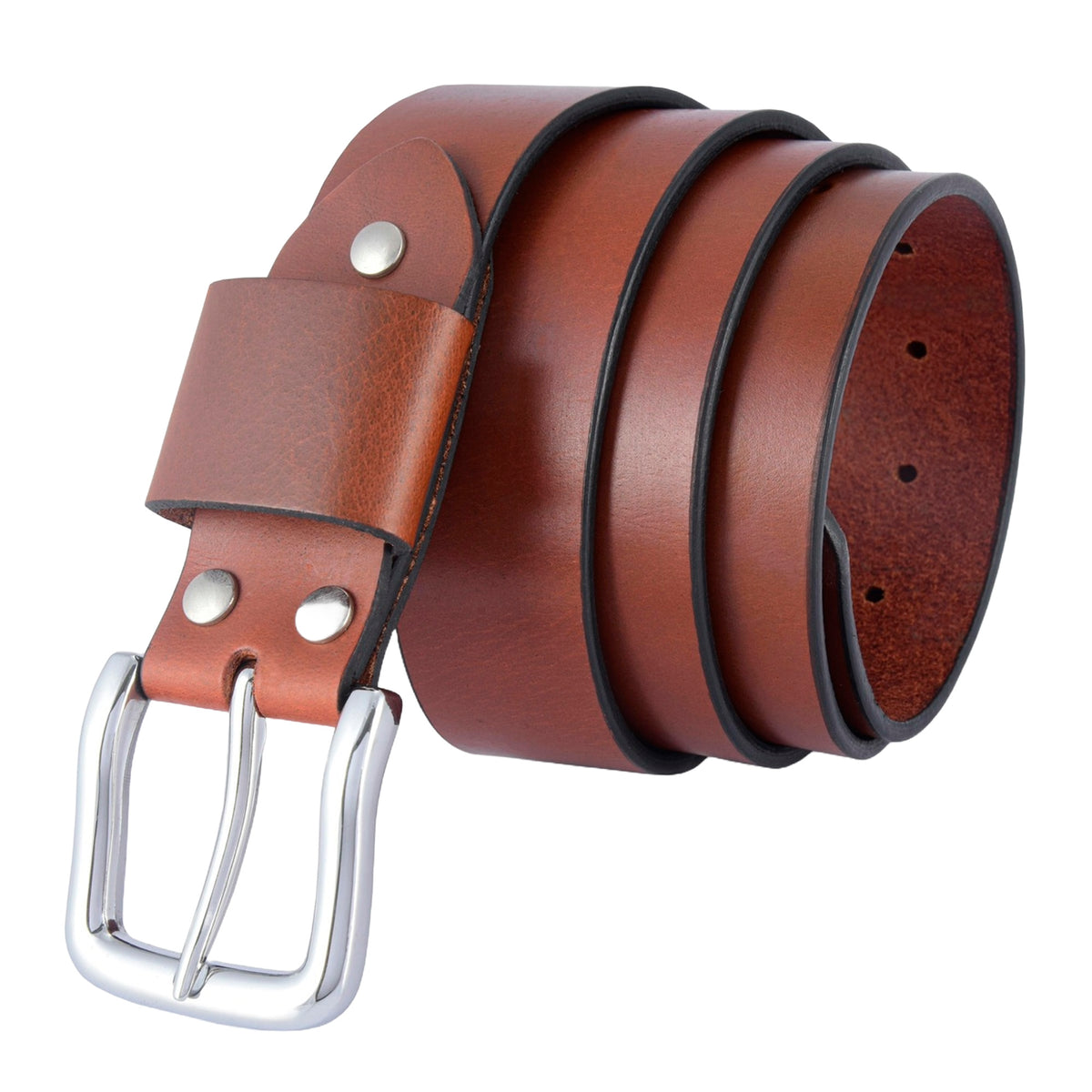 Apex Mustard Brown Pull-Up Leather Belt