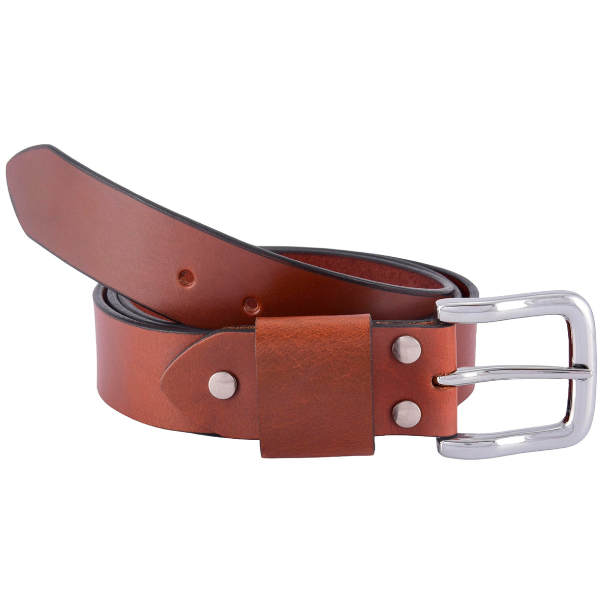 Apex Mustard Brown Pull-Up Leather Belt