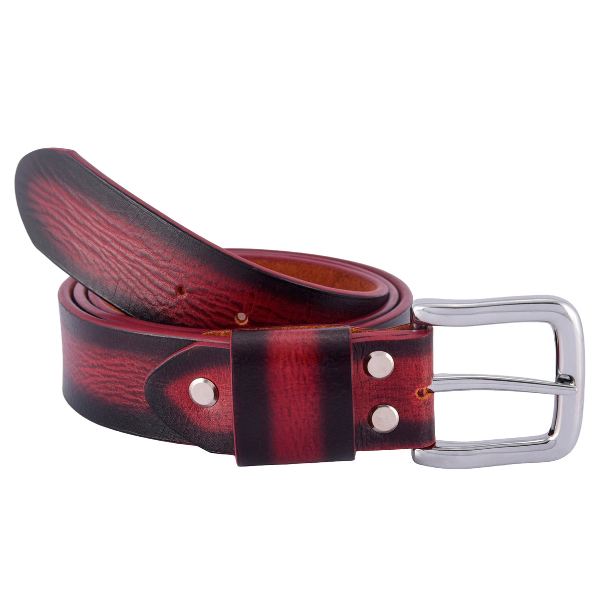 Apex Sun Maroon Leather Belt