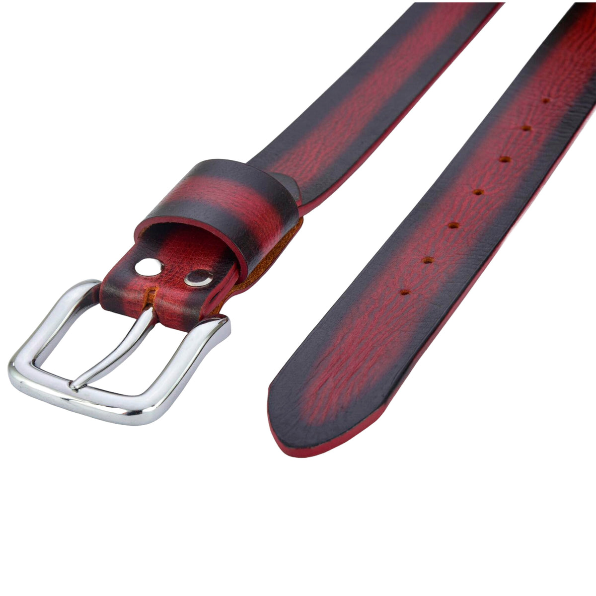 Apex Sun Maroon Leather Belt