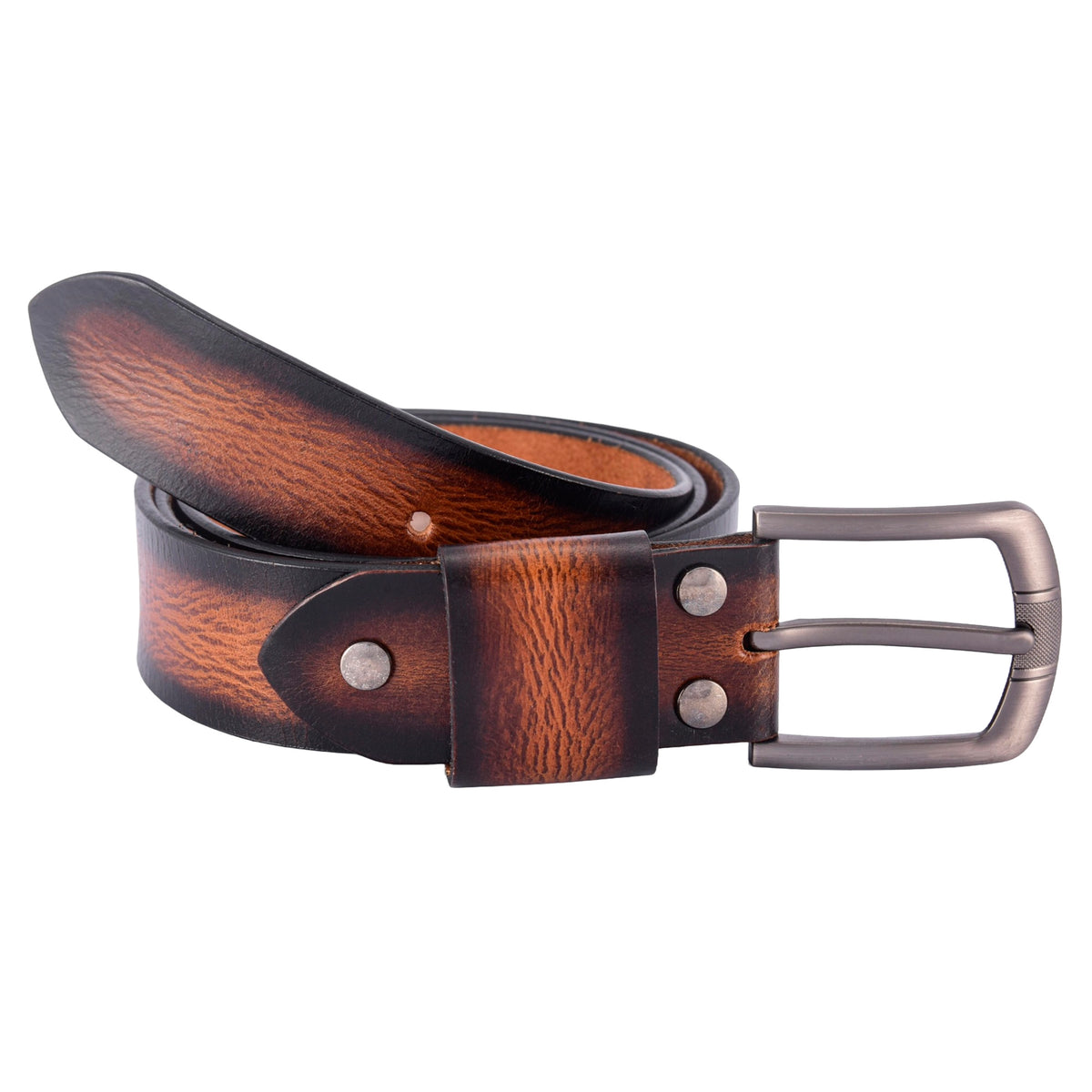 Apex Sun-Wood Brown Leather Belt
