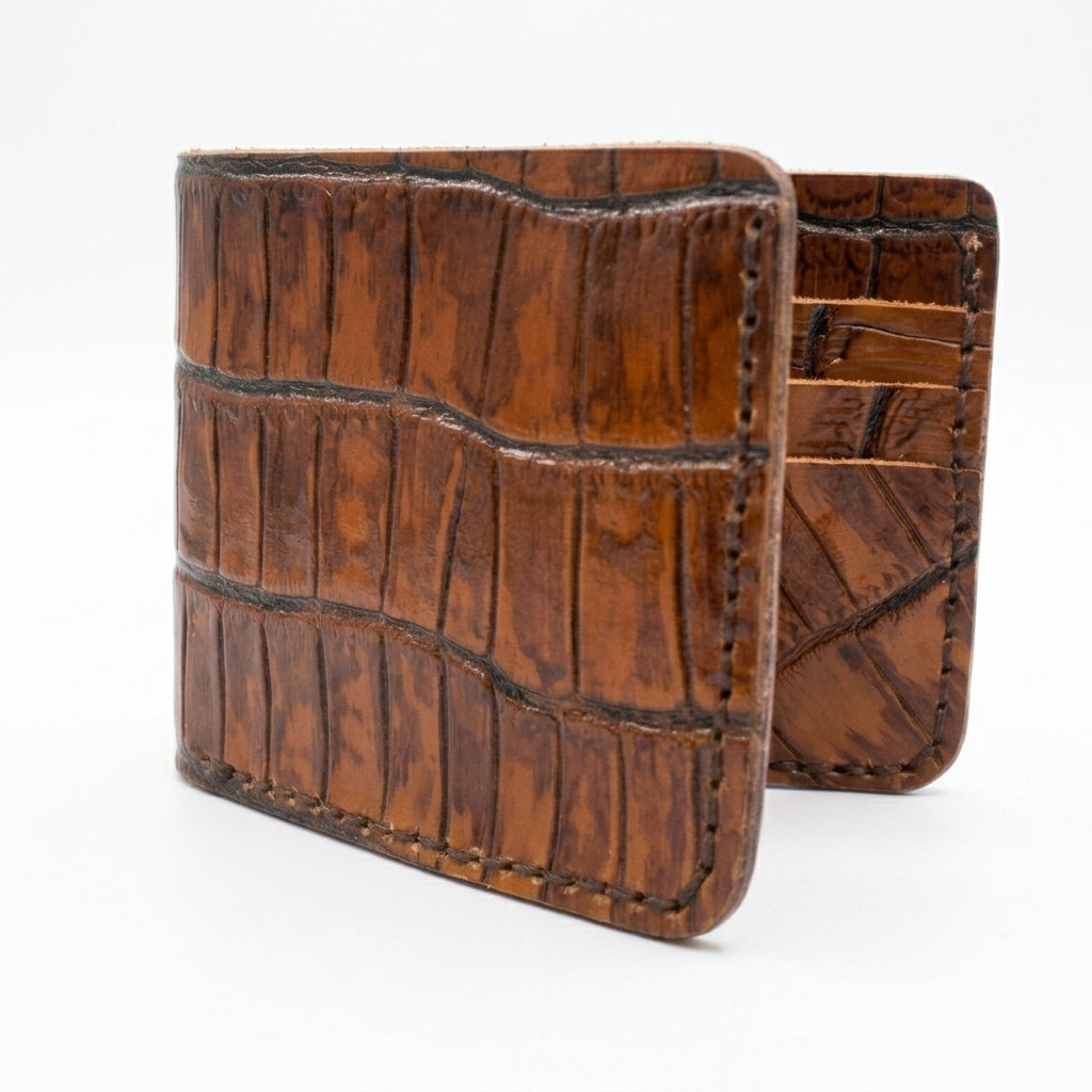 Noir Croc Bifold