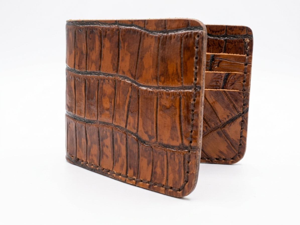 Noir Croc Bifold