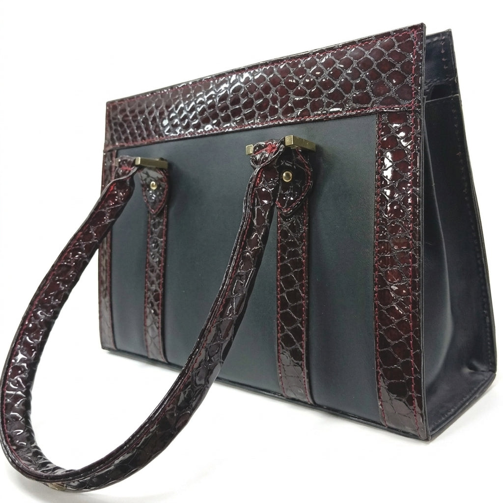 Noir Croc Regent Tote