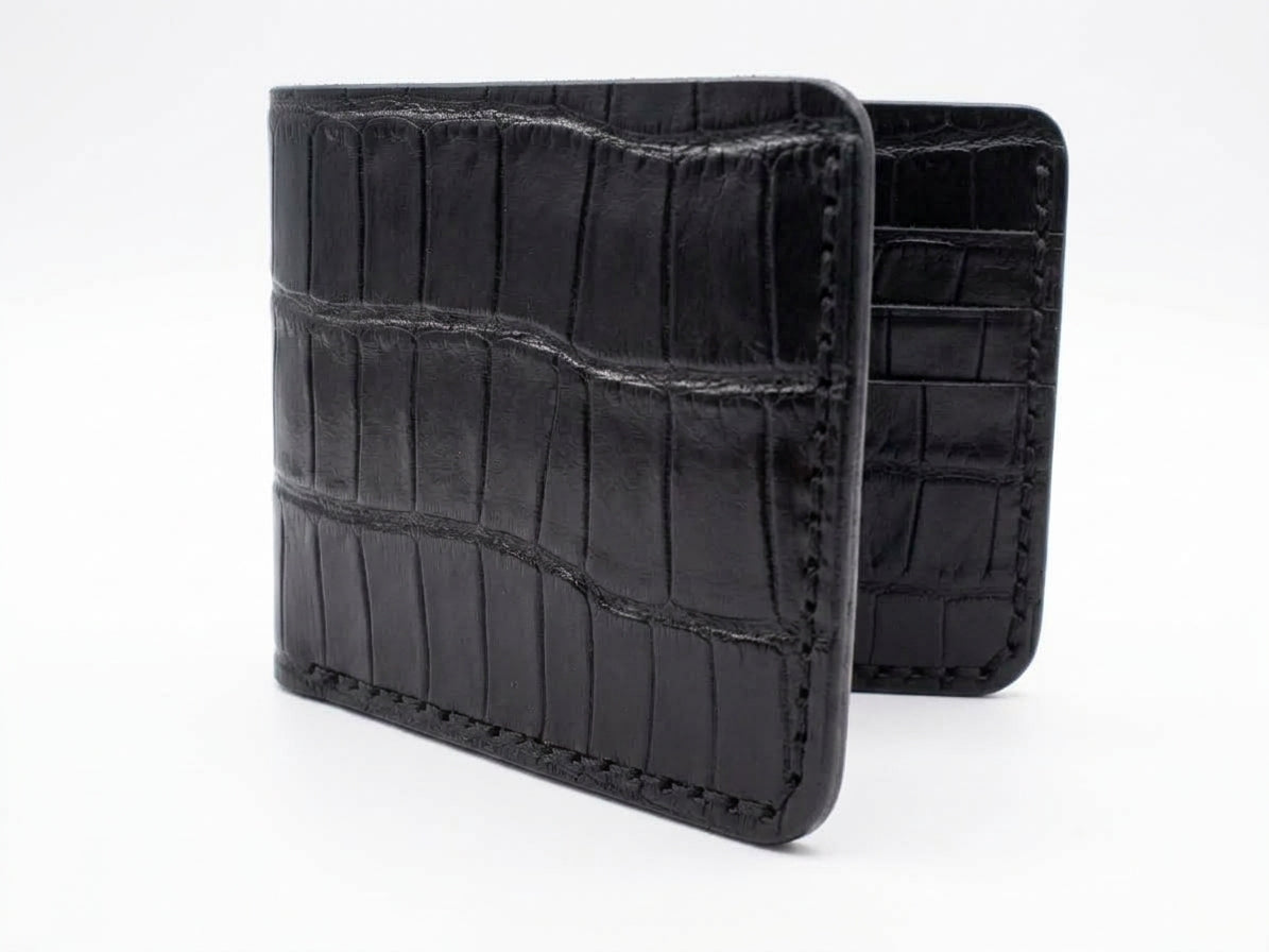 Noir Croc Bifold