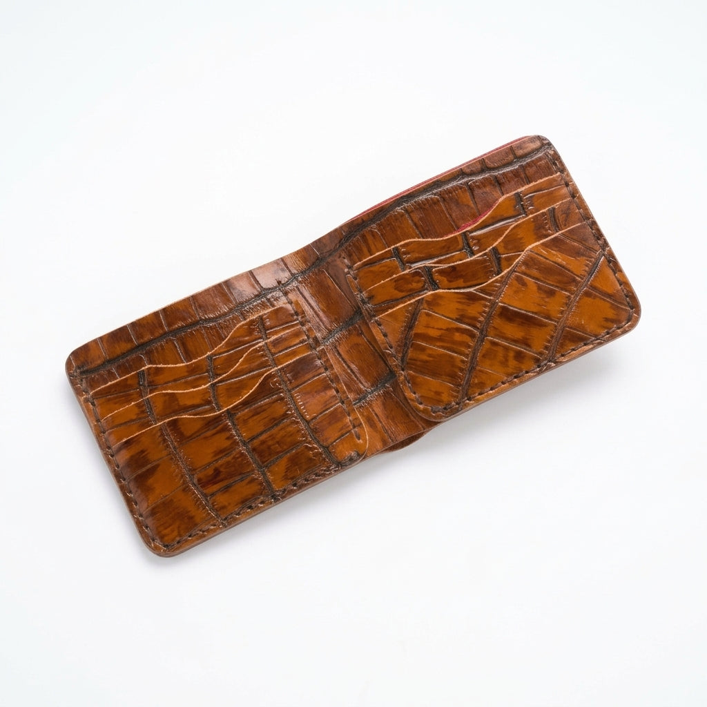 Noir Croc Bifold