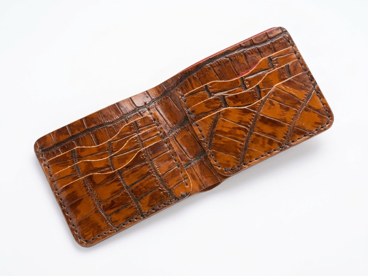 Noir Croc Bifold