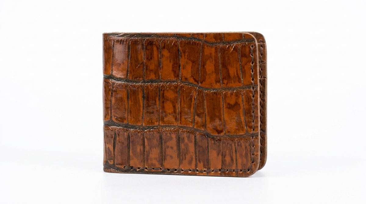 Noir Croc Bifold