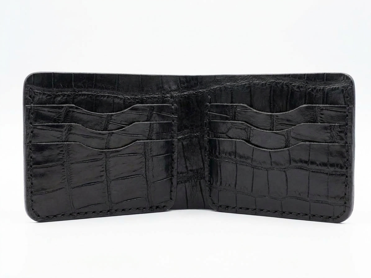 Noir Croc Bifold