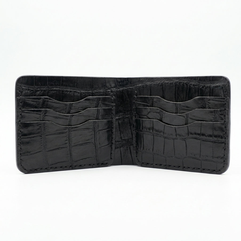 Noir Croc Bifold