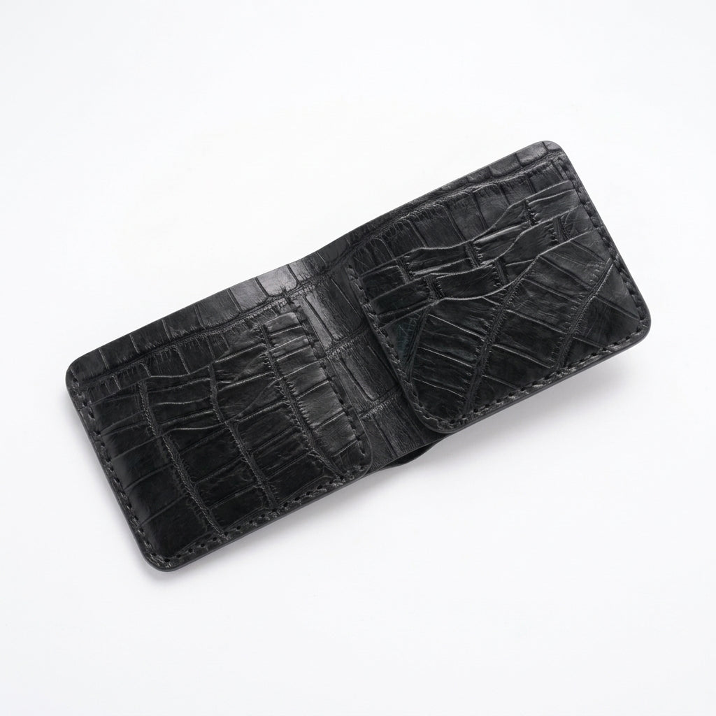 Noir Croc Bifold