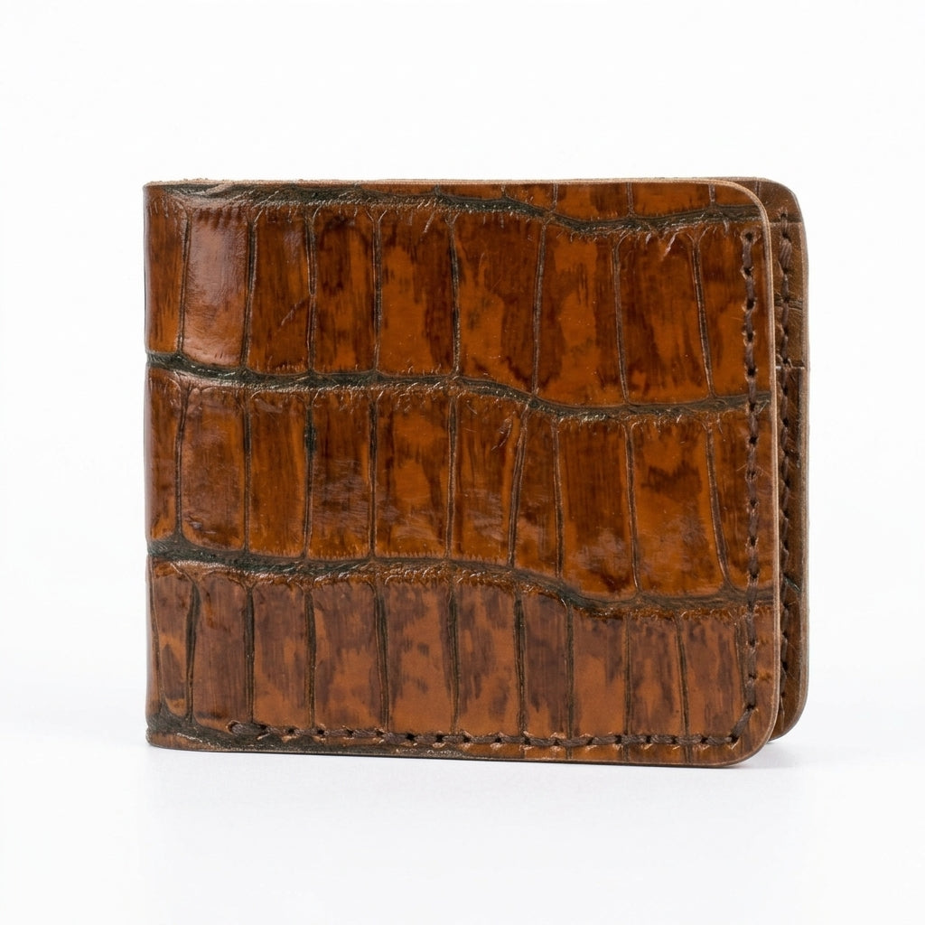 Noir Croc Bifold