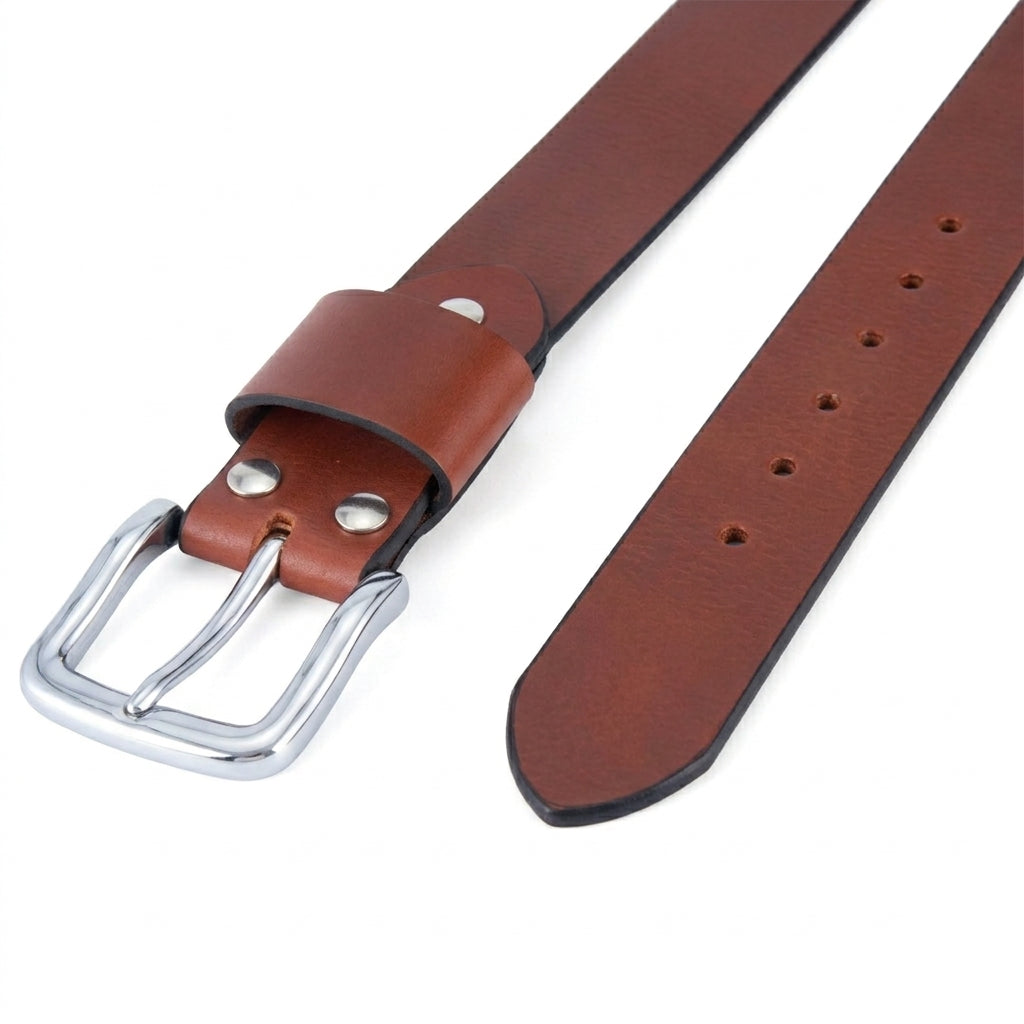 Apex Red-Brown Leather Belt