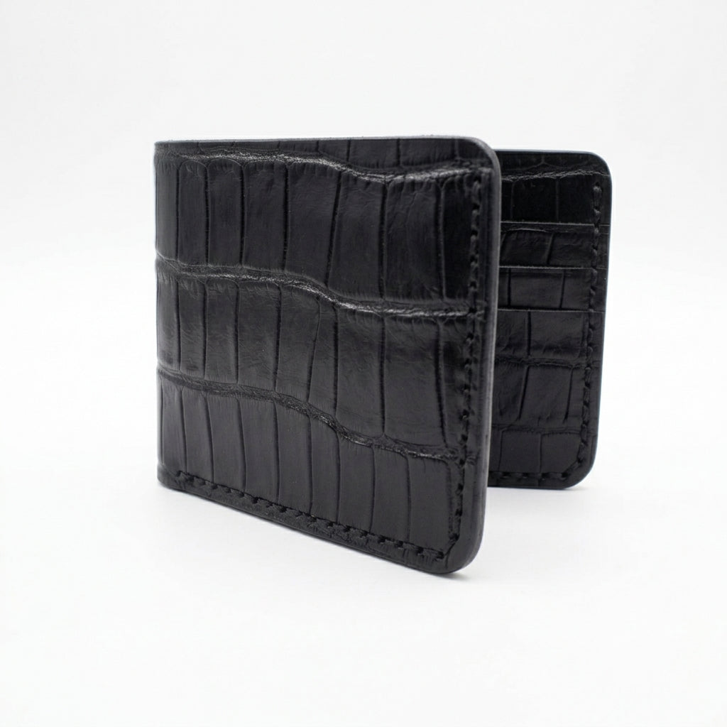 Noir Croc Bifold