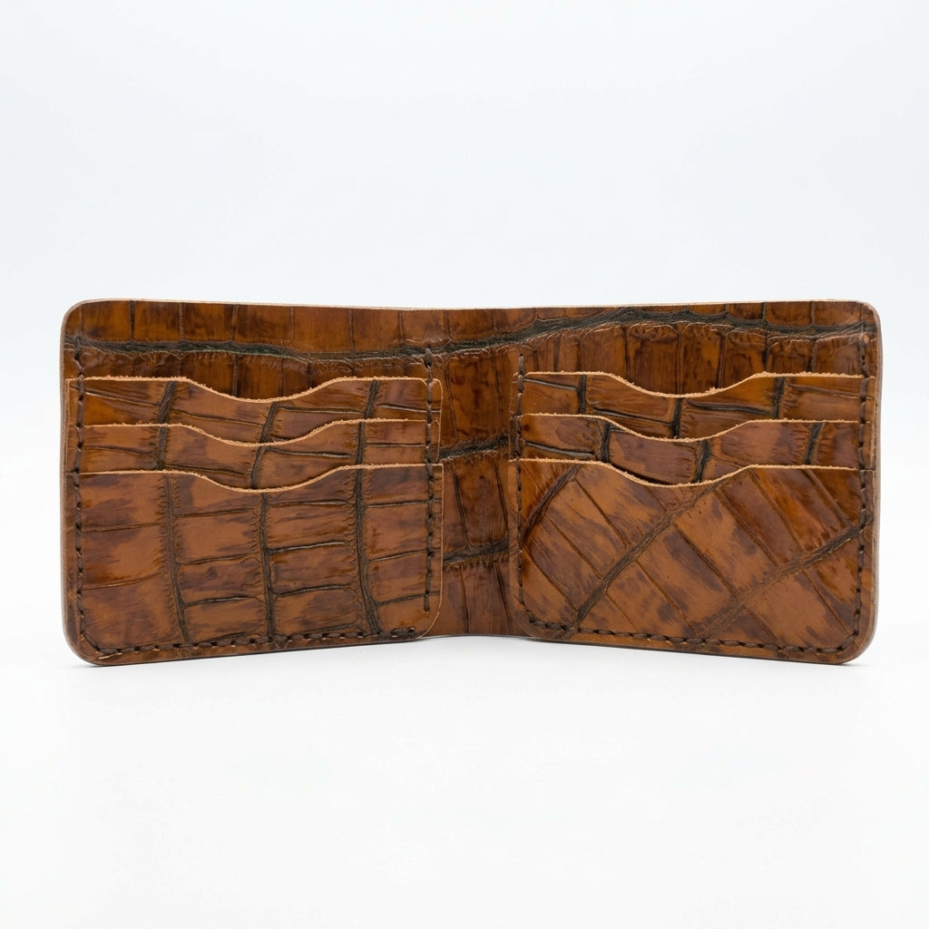 Noir Croc Bifold