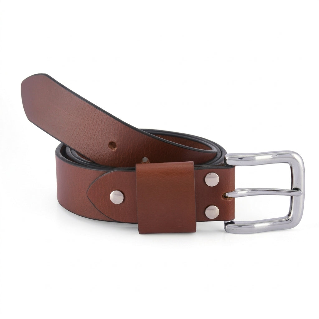 Apex Red-Brown Leather Belt