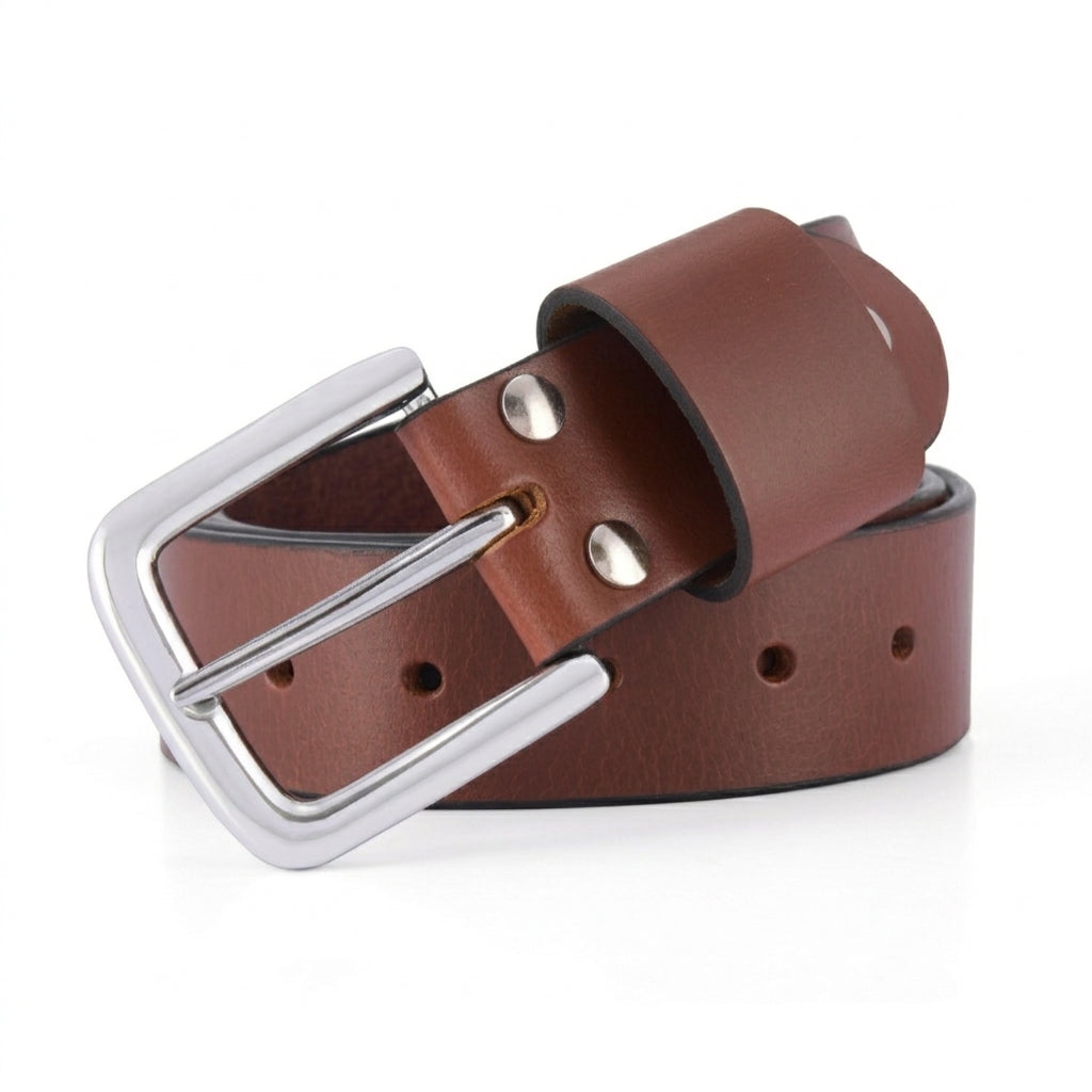 Apex Red-Brown Leather Belt