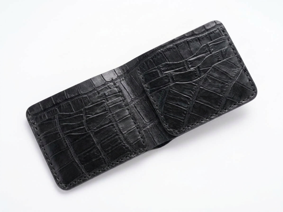 Noir Croc Bifold